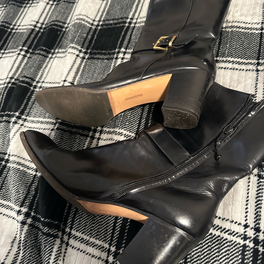 Salvatore Ferragamo Black Above Ankle Heeled Boots